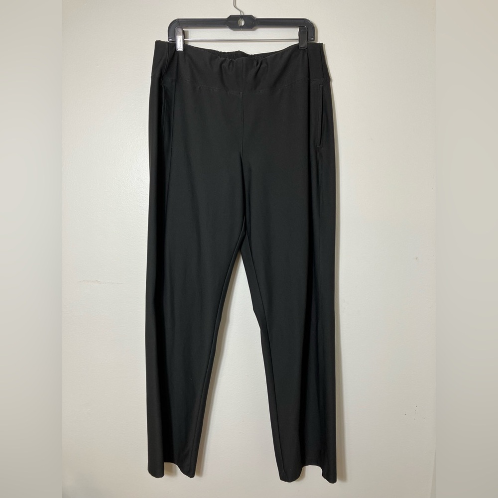 The North Face Pull On Wide Leg Leggings Sz XL Tall Black Pockets Outdoor Hiking